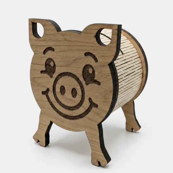 Spaarpot van hout
