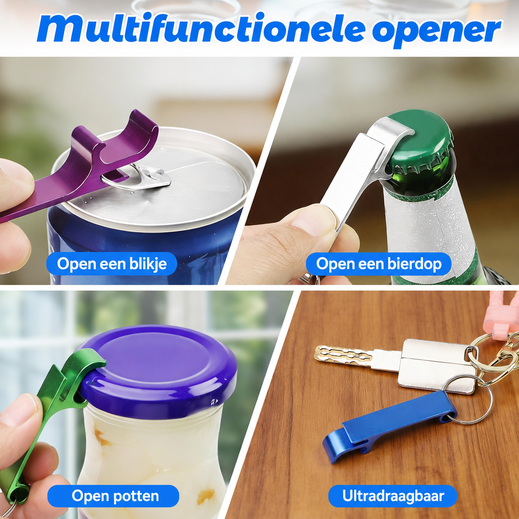 Aluminium fles- en bikopener - Afbeelding 3