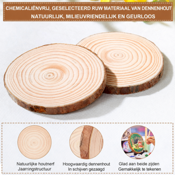 Set houten onderzetters